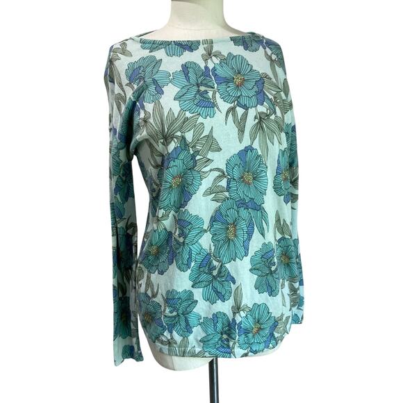 J. Jill Lightweight Soft Pullover Floral Print Sweater Size Small - Picture 1 of 12